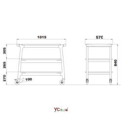 Carrello in legno Arianna 3