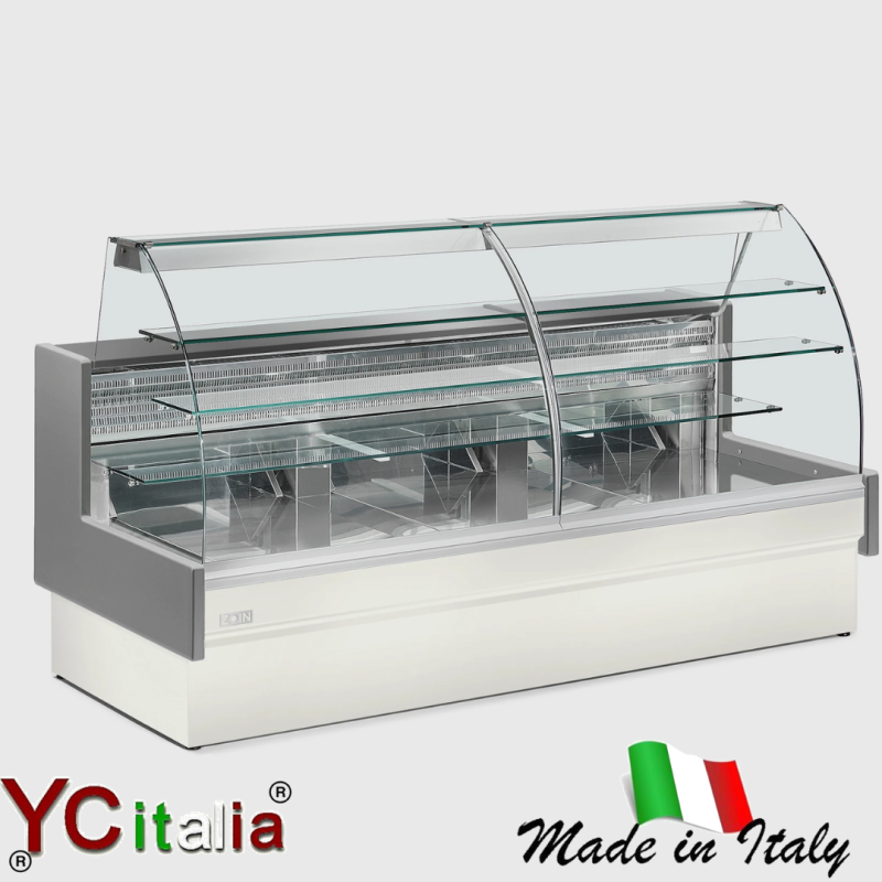 Banco vetrina per servizio assistito statica 2900x960x1240 vetri curvi4.481,15 €4.717,00 €Banchi pasticceriaF.A.R.H. Snc Di Bottacin Antonio & C