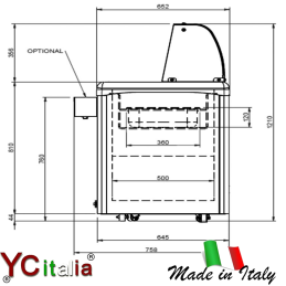 Banco refrigerato per gelati 8 gusti 1502x652x1210