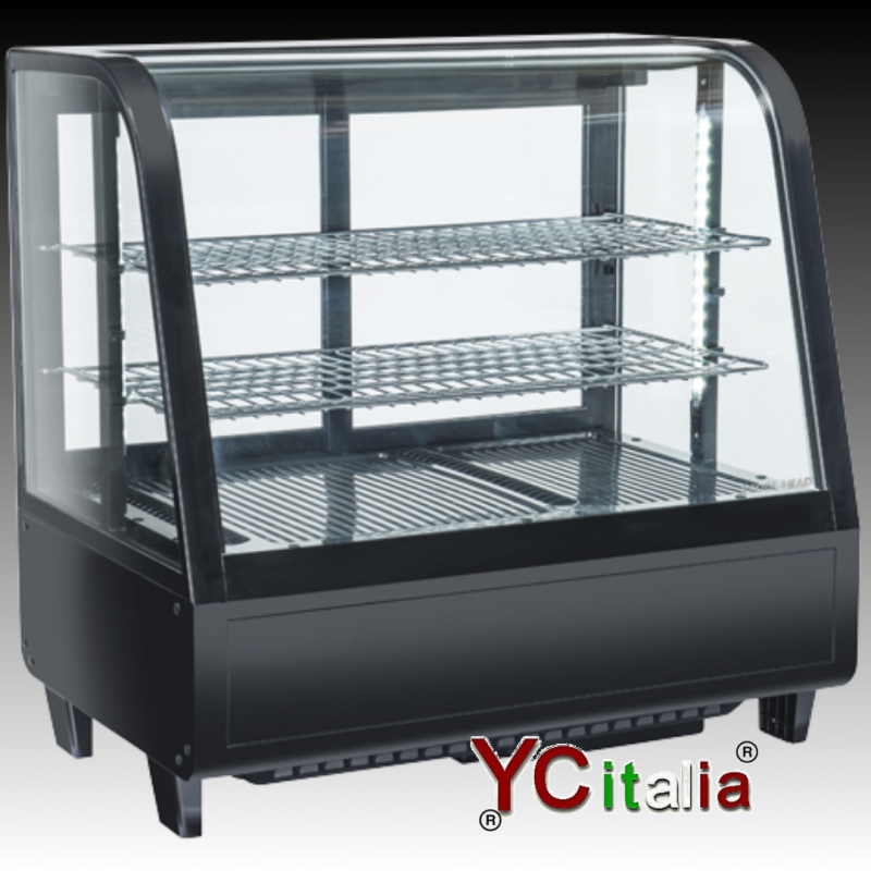 Espositore vetrina refrigerata 100 Lt|Vetrina refrigerata da banco 3 piani