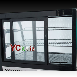 Espositore vetrina refrigerata 100 Lt|Vetrina refrigerata da banco 3 piani