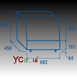 Espositore vetrina refrigerata 100 Lt|Vetrina refrigerata da banco 3 piani