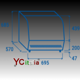 Vitrine réfrigérée noir lt 120