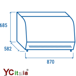 Vetrina espositore caldo 870x582x685 h605,00 €605,00 €Vetrine da banco riscaldate 3 pianiF.A.R.H. Snc Di Bottacin Antonio & C