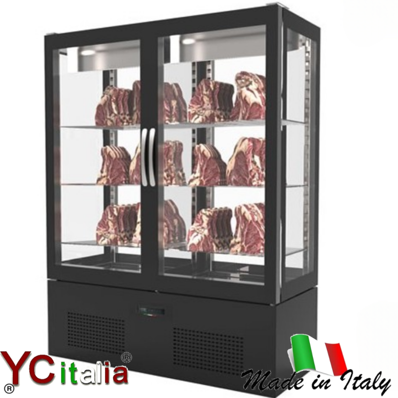 Frigo vetrina con vetri sui 4 lati per frollatura 900 lt