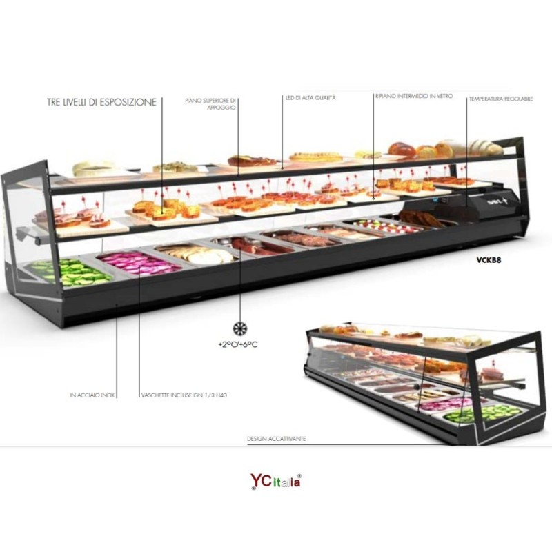 Vetrina refrigerata a tre piani KUBE