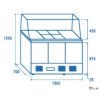 Saladette refrigerata 3 porte GN1/1 1365x700x1295h