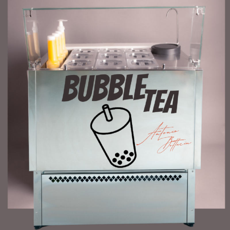 Banco preparazione Bubble Tea nero