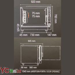 Forno digitale autopulente a convezione 5 teglie/griglie