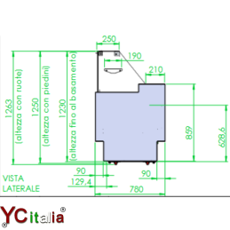 Vetrina con refrigerazione semiventilata 1040x7801.175,40 €1.306,00 €Vetrine profondità 800 ventilateF.A.R.H. Snc Di Bottacin Antonio & C