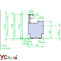 Vetrina con refrigerazione semiventilata 2000x7801.678,50 €1.865,00 €Vetrine profondità 800 ventilateF.A.R.H. Snc Di Bottacin Antonio & C