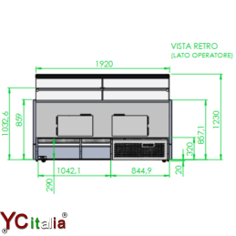 Vetrina con refrigerazione semiventilata 2000x7801.678,50 €1.865,00 €Vetrine profondità 800 ventilateF.A.R.H. Snc Di Bottacin Antonio & C