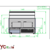 Vetrina con refrigerazione semiventilata 1520x780