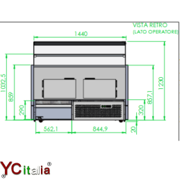 Vetrina con refrigerazione semiventilata 1520x7801.381,50 €1.535,00 €Vetrine profondità 800 ventilateF.A.R.H. Snc Di Bottacin Antonio & C