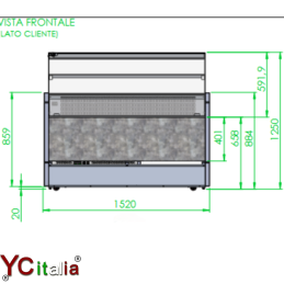 Vetrina con refrigerazione semiventilata 1520x7801.381,50 €1.535,00 €Vetrine profondità 800 ventilateF.A.R.H. Snc Di Bottacin Antonio & C