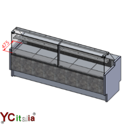 Vetrina con refrigerazione semiventilata 2480x7802.013,30 €2.237,00 €Vetrine profondità 800 ventilateF.A.R.H. Snc Di Bottacin Antonio & C