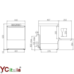 Lavabicchieri cesto 35x35