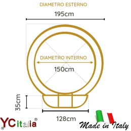 Forno salernitano con ceramica pietra e palladiana