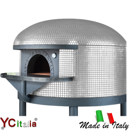 Forno a legna salernitano con mosaico blu|Forni pizza a legna da interno