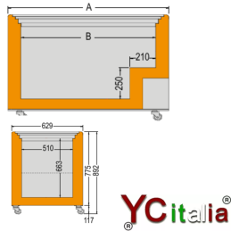 Congelatore a pozzetto 1298x629x892