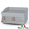 Piastra fry top liscio elettrico cromato 60x60