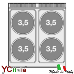 Elektroherd 4 quadratische platten mit unterbau, p900