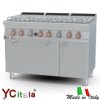 Cucina 6 fuochi con forno a gas 42,3 Kw