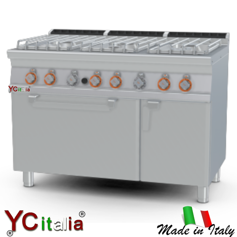 Cucina 6 fuochi con forno a gas 42,3 Kw3.736,00 €3.736,00 €Cucine con forno gasF.A.R.H. Snc Di Bottacin Antonio & C