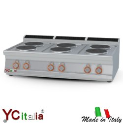 Cucina 6 piastre tonde kw 15,6