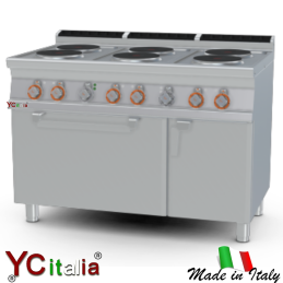 Cucina con mobile 4 piastre tonde 10,4 kw|Piastra tonda