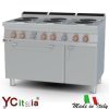 Cucina 6 piastre tonde con forno ventilato