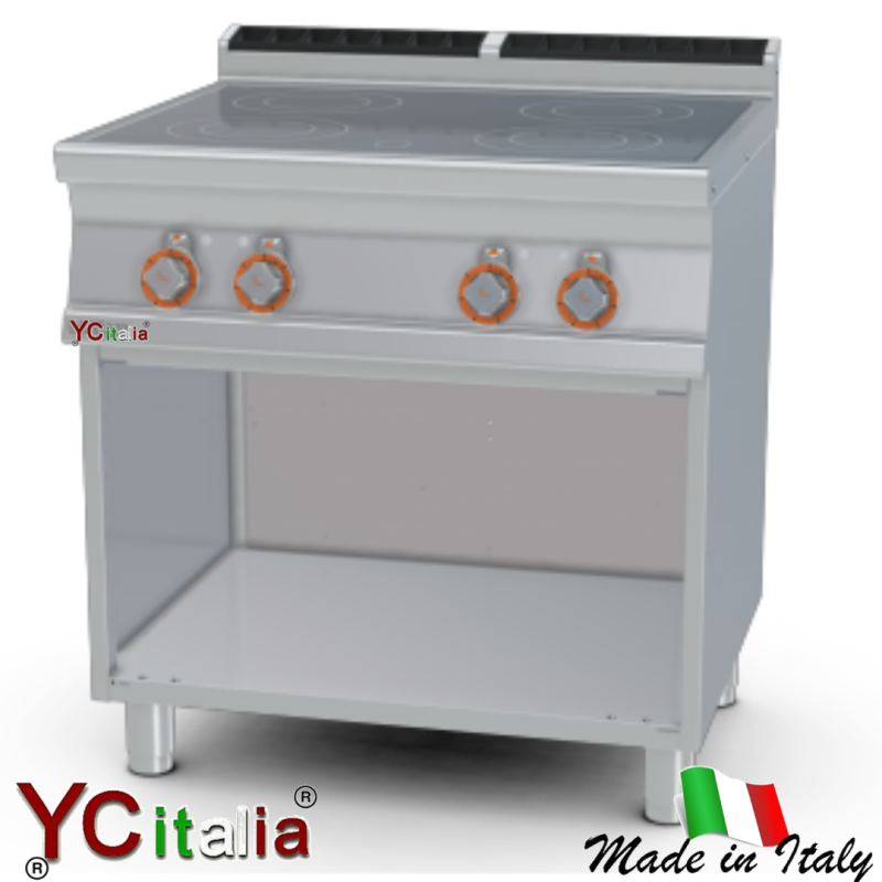 Cucina infrarosso 4 zone cottura kw 10