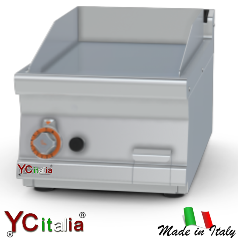 Fry-top liscio cromato a gas d'appoggio, p700