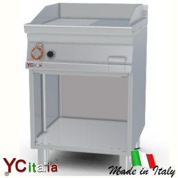 Fry top liscio/rigato 800 x 700|Piastre professionali profondita 700