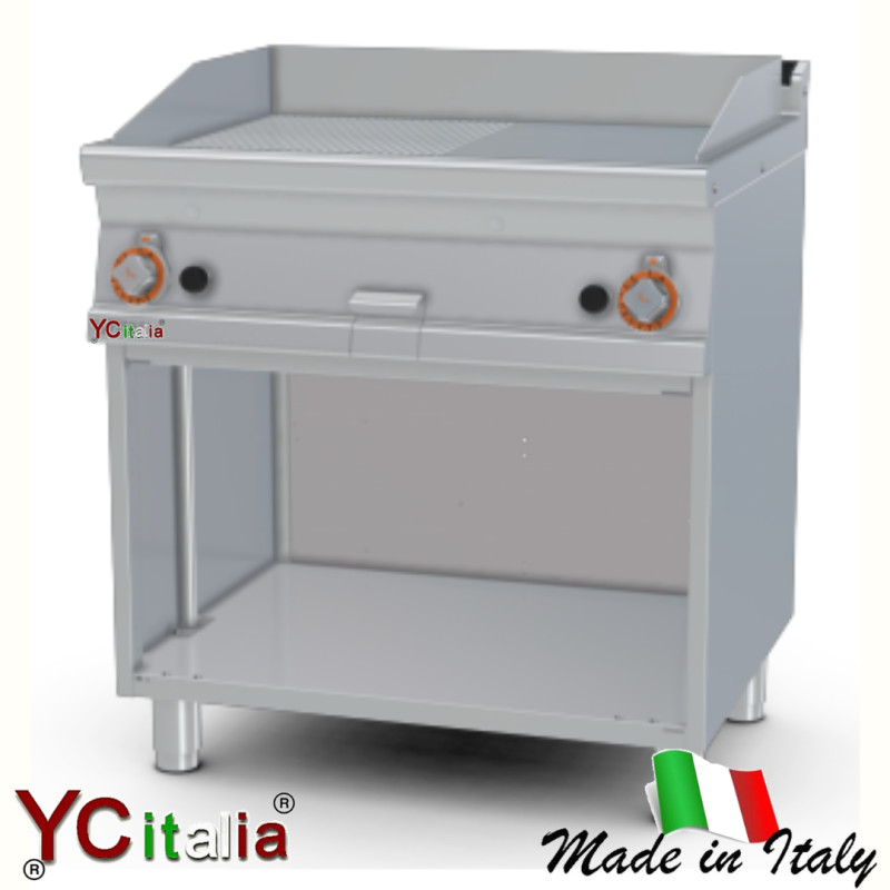 Fry top liscio/rigato 800 x 700