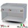 Fry top 2/3 liscio 1/3 rigato cromato 120 x 90