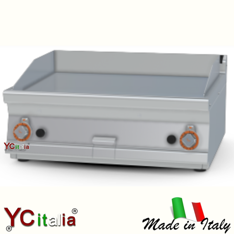 Fry-top liscio a gas d'appoggio 800 x 700|fry top a gas da appoggio profondita 70 cm