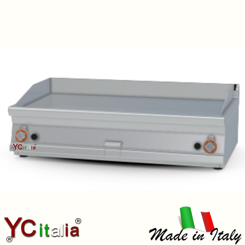 copy of Fry-top liscio cromato a gas d'appoggio doppio, p700