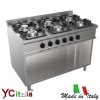 Cucina 6 fuochi kw 27 a gas 1200x700x850 h