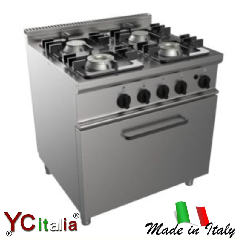 Cucina 4 fuochi con forno a gas 25,9 kw|Cucine con forno gas