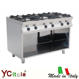 Cucina 6 fuochi kw 28,5 gas...