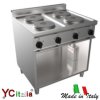 Cucina con mobile 4 piastre tonde 10,4 kw