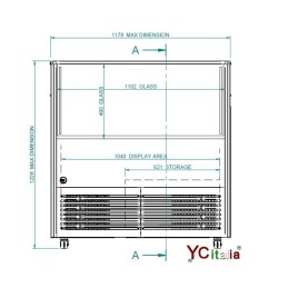 Vetrina gelato refrigerata 6 gusti