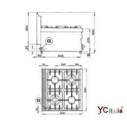 Cucina a gas da appoggio 4 fuochi931,00 €931,00 €Profondità 600F.A.R.H. Snc Di Bottacin Antonio & C