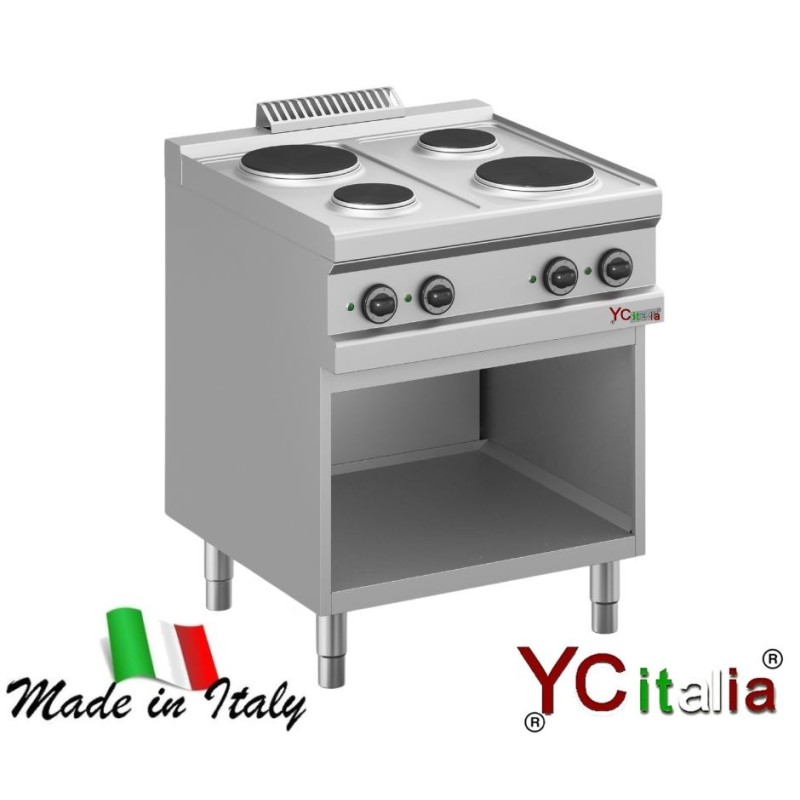 Cucina aperta con 4 piastre tonde professionale