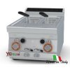 Friggitrice due vasche 8 lt a gas da banco|Friggitrice professionale a gas profondita 70 cm
