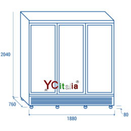 Armadio congelatore bianco 3 porte