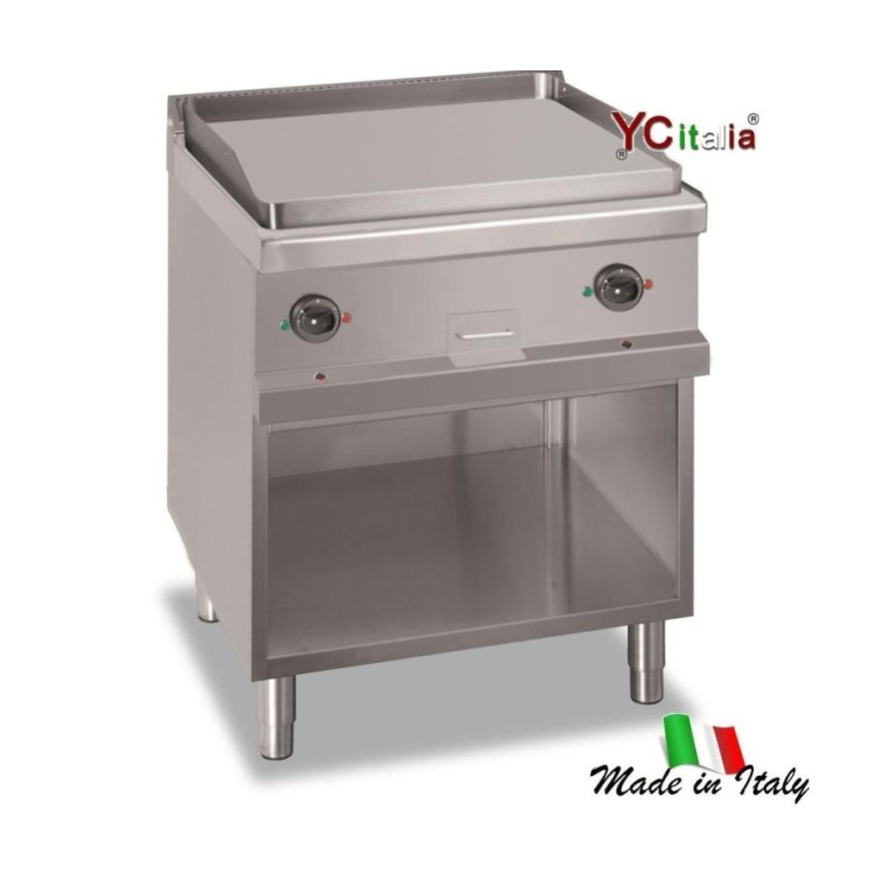 Piastra a gas liscia cromata 80x90x85|Fry top a gas professionale profondita 900
