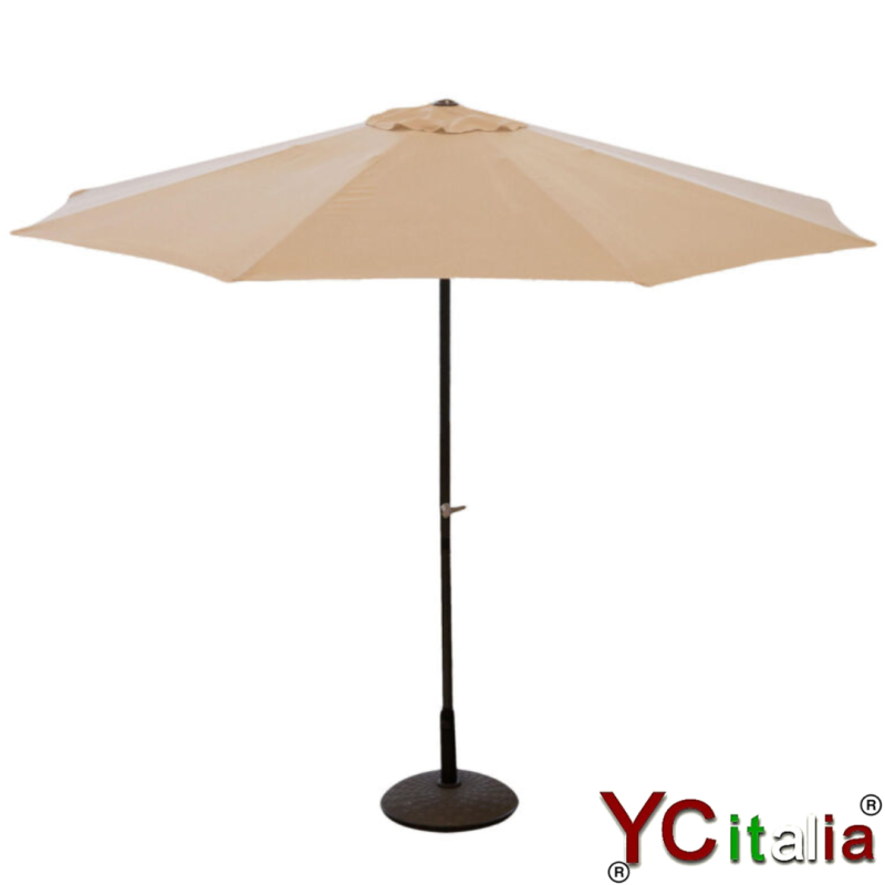 Ombrellone da esterno tondo in alluminio