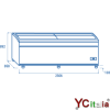 Congelatore a isola 2500x858x892|Congelatori con porte vetro scorrevoli